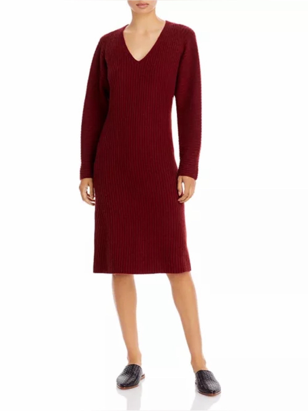 Vince Fitted Dolman Sleeve Sweater Dress